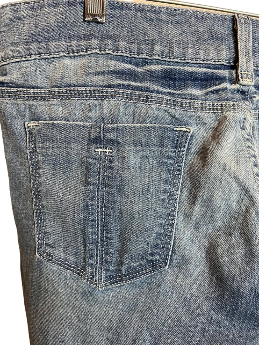 G by guess mid rise jeans size 31 stretch medium wash cuffed Y2K - Picture 5 of 14